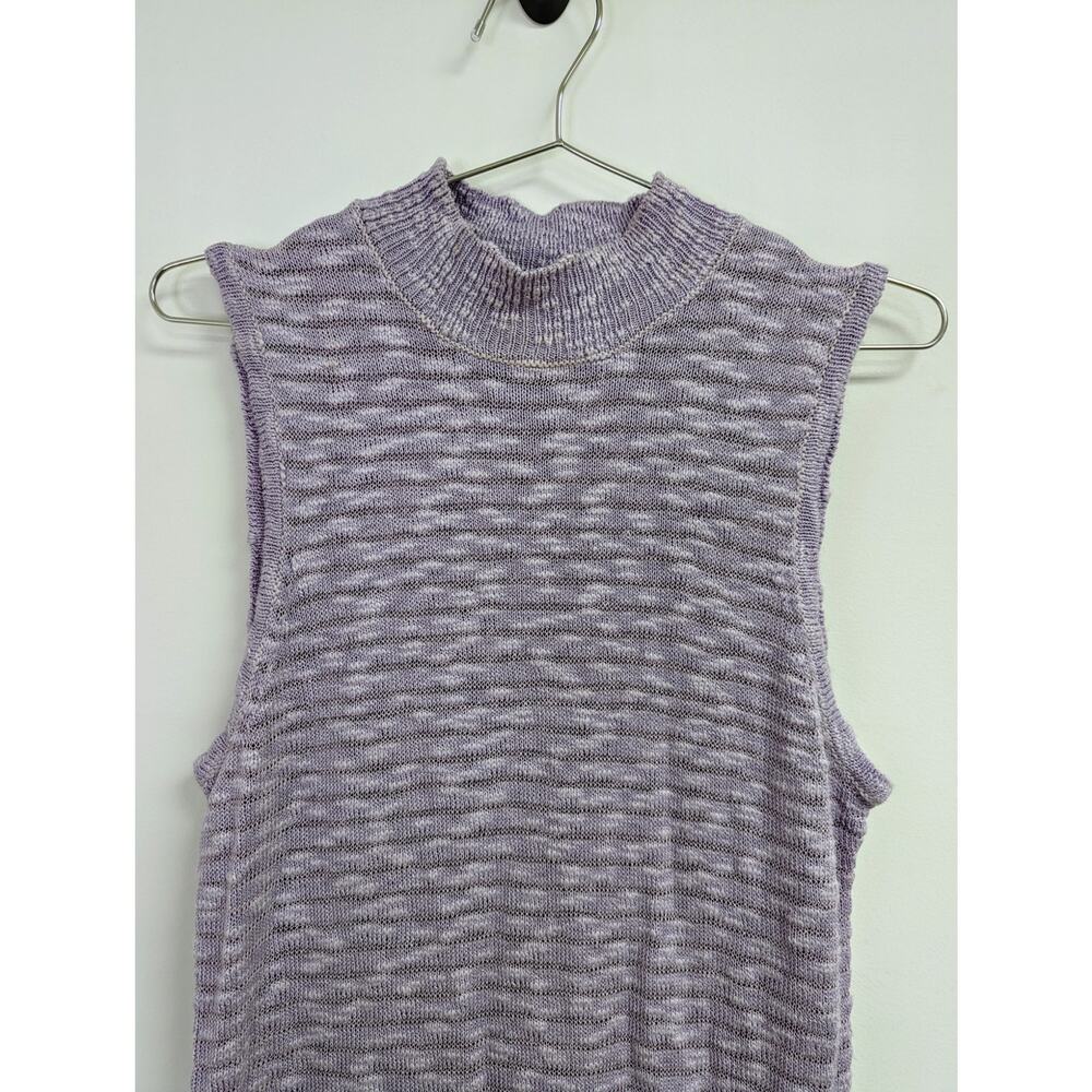 Anthropologie Callahan Acadia Sweater Dress Midi Macrame Hem Lavender Large - Picture 5 of 11